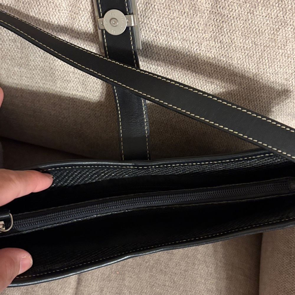 Lauren Ralph Lauren Black woven Shoulder Hobo Bag - Picture 9 of 15